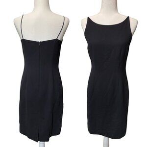 Ann Taylor LOFT Black Sheath Dress Delicate Straps and Open Back - Size 4P
